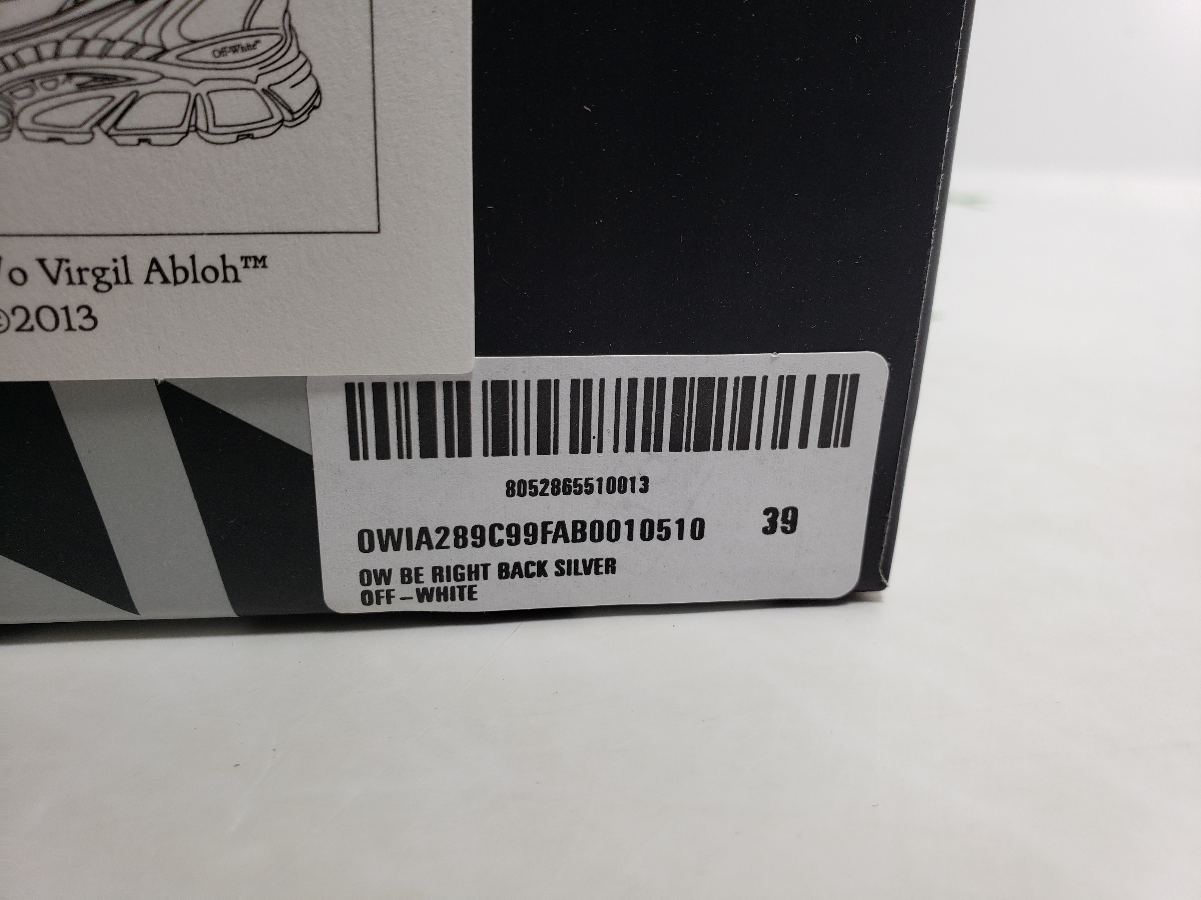 Off White Be Right Back Sneakers Blue Silver white OIIA295F24 FAB00 10001 review Stockxkicks 00