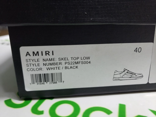 AMIRI Skel Top Low Whtie Red MFS003-124 review 