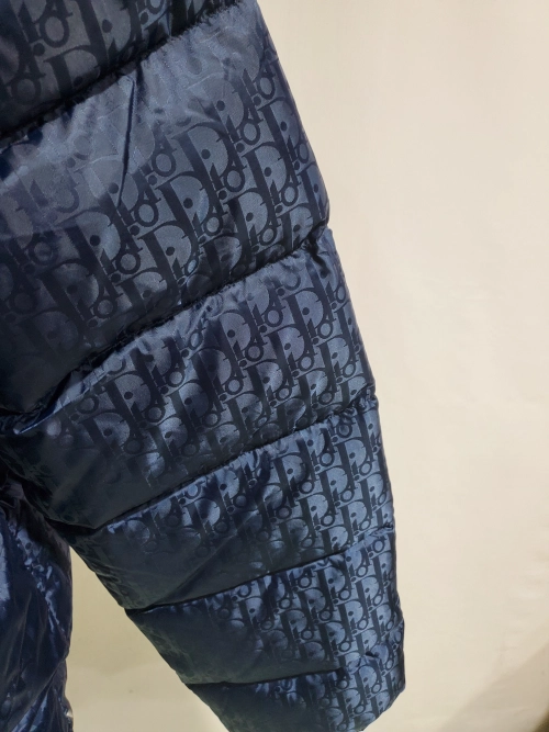Dior Oblique Down Jacket Navy Blue Technical Jacquard review 
