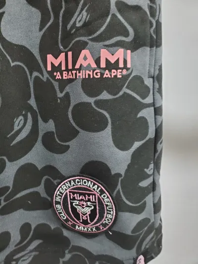 BAPE x Inter Miami CF Sweatshort Black review Stockxkicks 02
