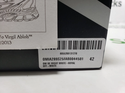 Off White Be Right Back Sneakers White Blue OMIA295S25 FAB00 47247 review 