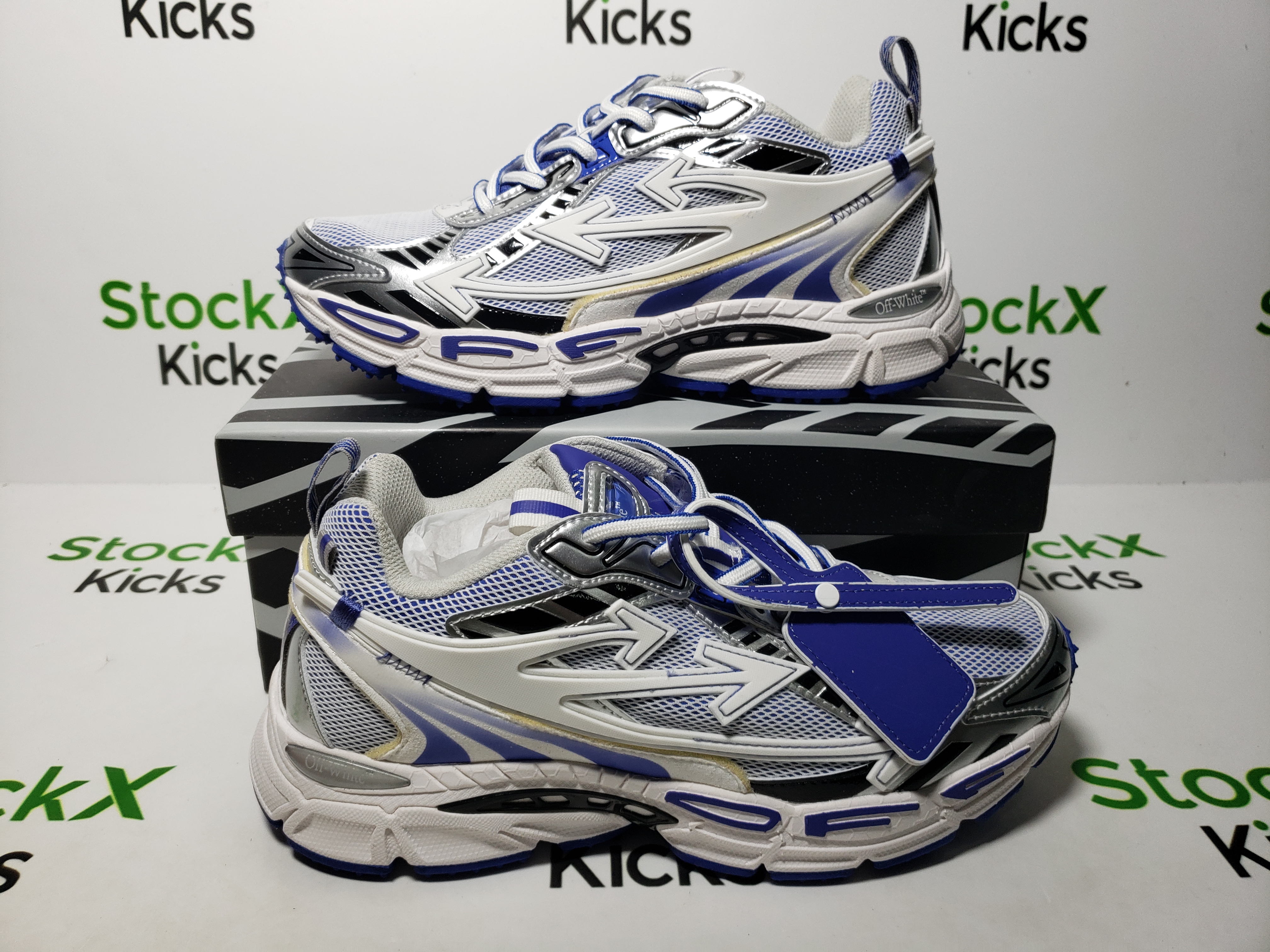 Off White Be Right Back Sneakers White Blue OMIA295S25 FAB00 47247 review Stockxkicks 05