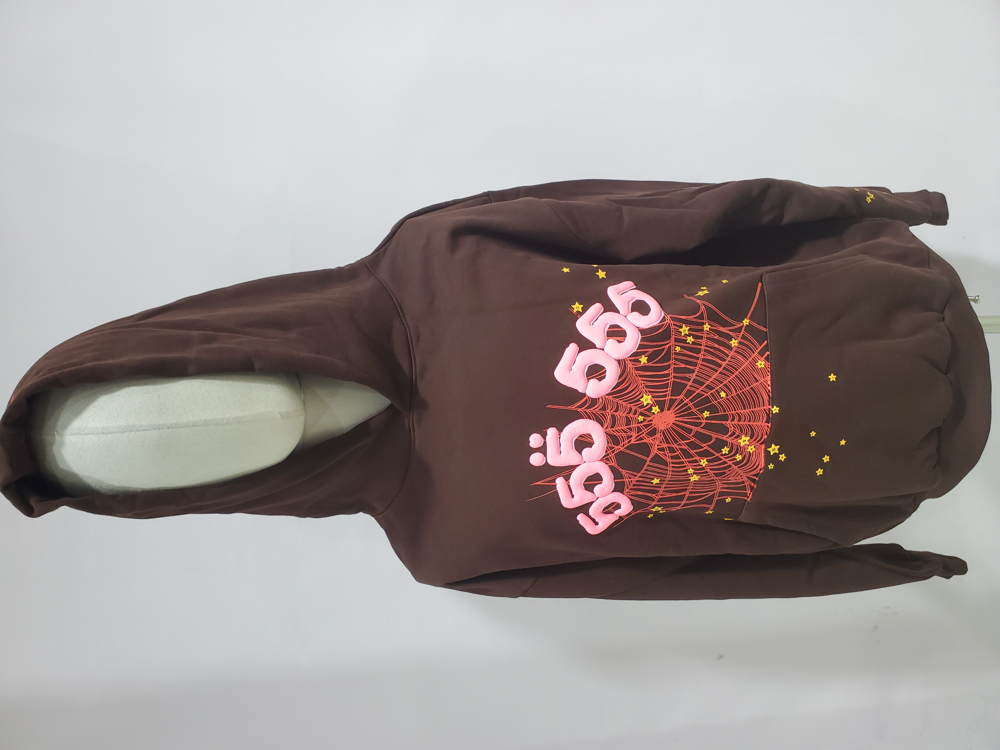 Sp5der Angel Number Hoodie Brown review Stockxkicks 02