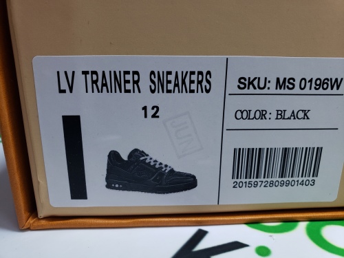Louis Vuitton Trainer All Black Embossing 1AARER review 