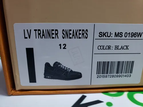 Louis Vuitton Trainer All Black Embossing 1AARER review 