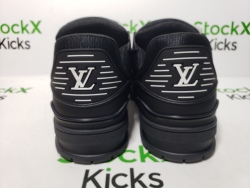 Louis Vuitton Trainer All Black Embossing 1AARER review Stockxkicks 03