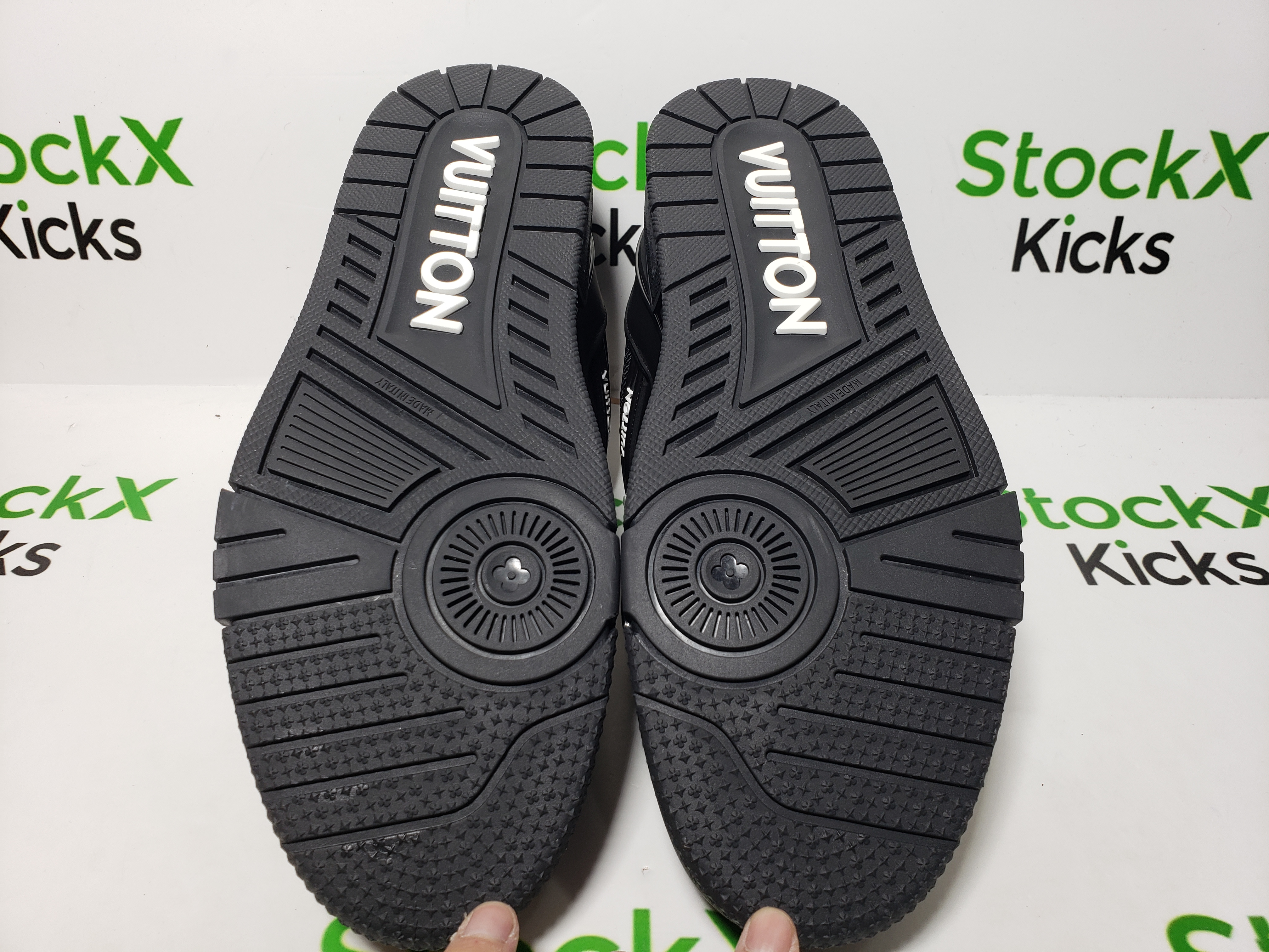 Louis Vuitton Trainer All Black Embossing 1AARER review Stockxkicks 04