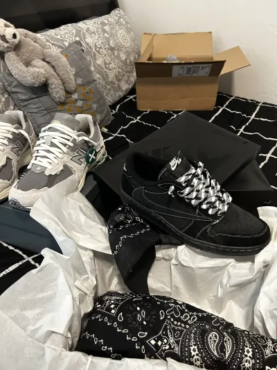 PK God Batch Air Jordan 1 Retro Low OG SP Travis Scott Black Phantom DM7866-001 review Best rep ever 00