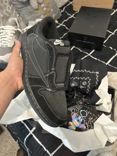 PK God Batch Air Jordan 1 Retro Low OG SP Travis Scott Black Phantom DM7866-001 review Best rep ever 01