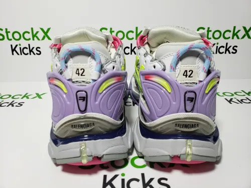 Balenciaga Runner Leather Free Grey Light Purple Neon Yellow White 677402 W3RH5 0308 review 