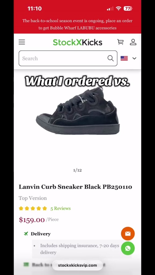 Lanvin Curb Sneaker Black PB250110 review 