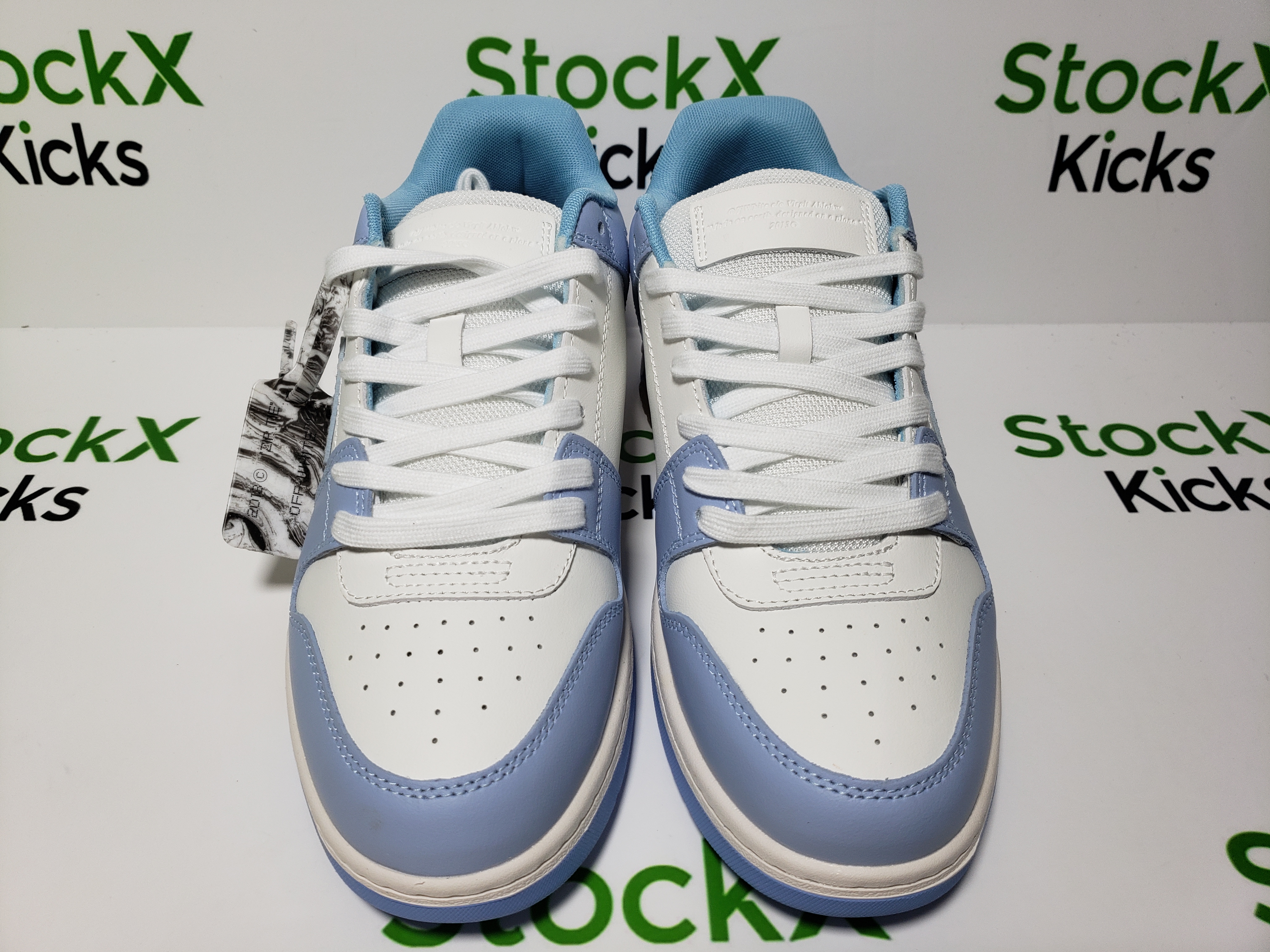 PK God Batch OFF-WHITE Out Of Office OOO Low Tops Blue Purple White OMIA189C99LEA0010140 review Stockxkicks 01