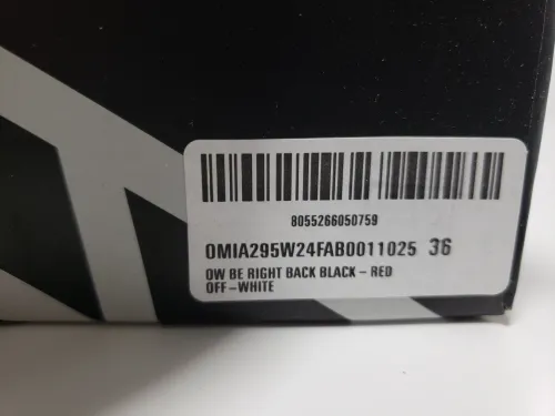 Off White Be Right Back Sneakers Black Red OMIA295V24 FAB00 11025 review 