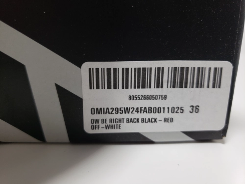 Off White Be Right Back Sneakers Black Red OMIA295V24 FAB00 11025 review 