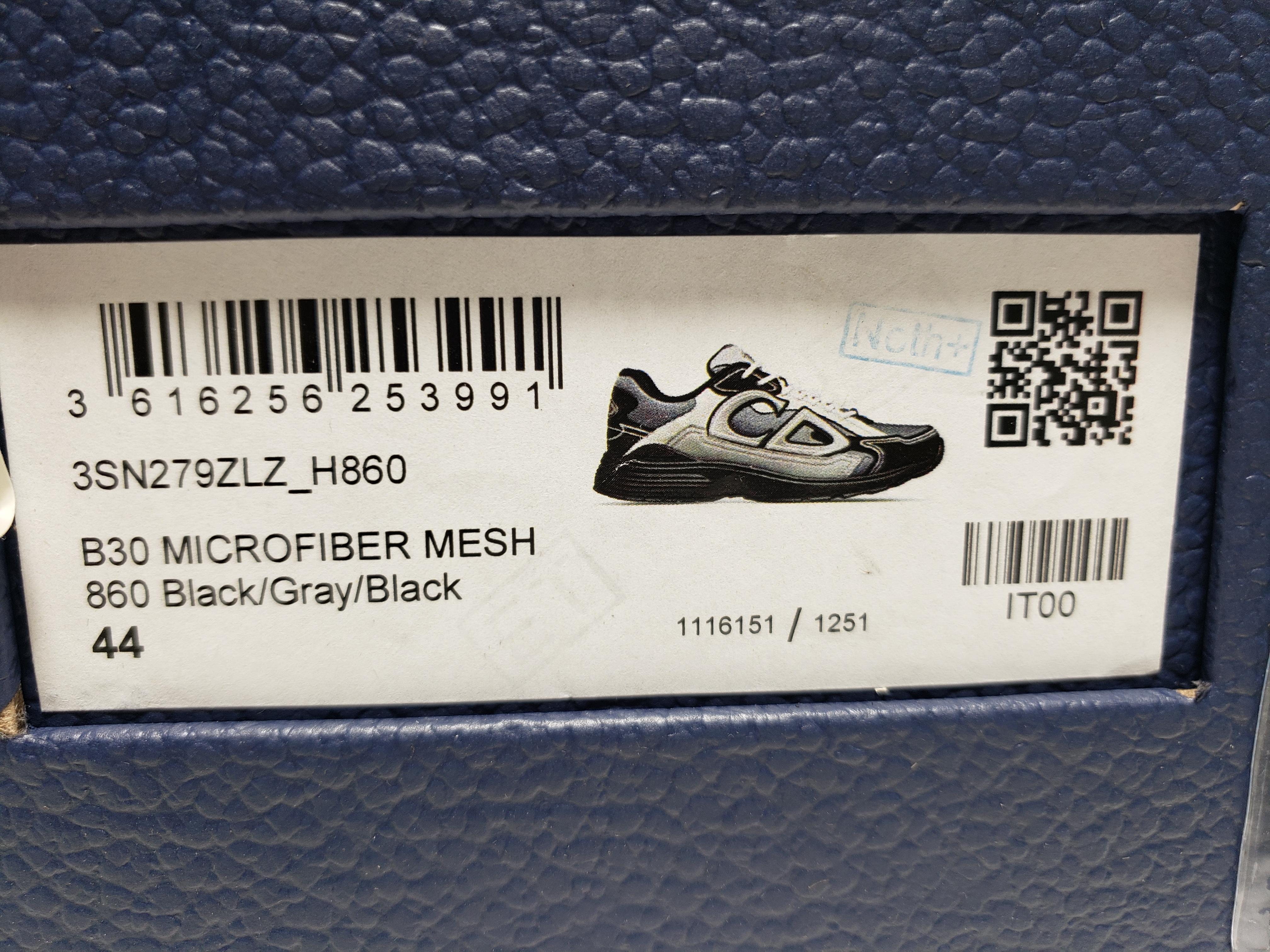 Dior B30 Countdown Sneaker Blue Mesh with Gray, White and Black Technical Fabric review Stockxkicks 00