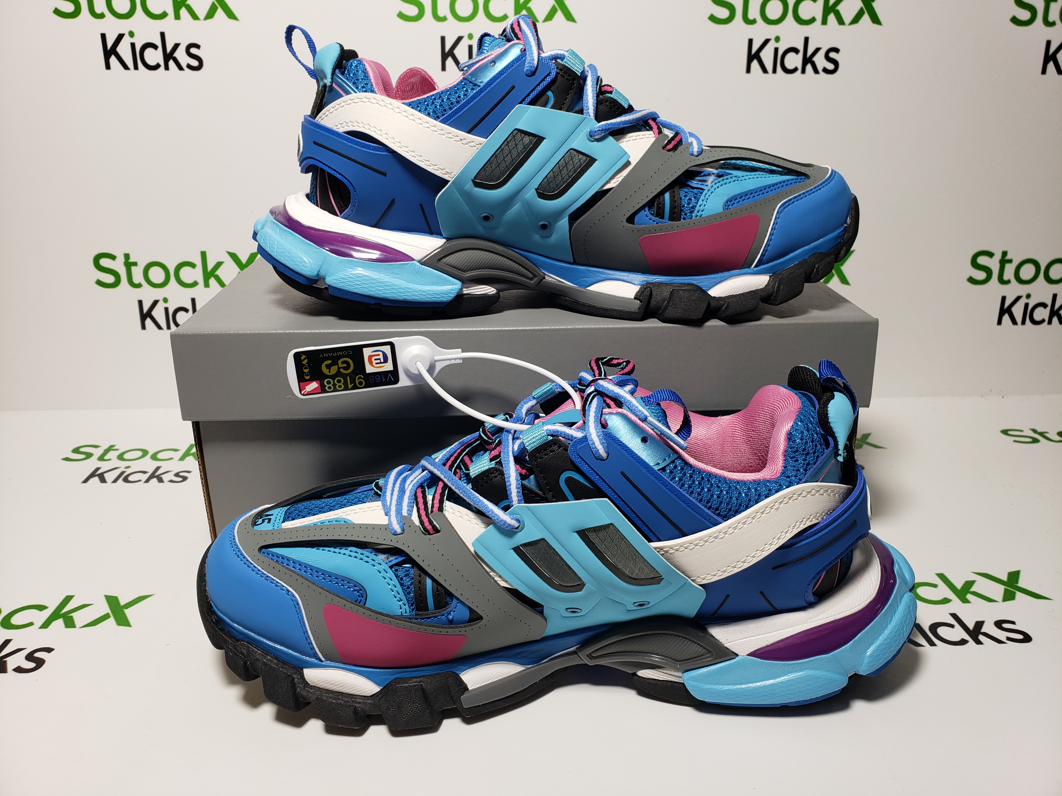 Balenciaga Track Trainer Light Blue Pink 542023 W1GB5 4162 review Stockxkicks 06