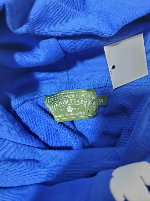 Denim Tears The Cotton Wreath Sweatshirt Royal Blue Hoodie review 