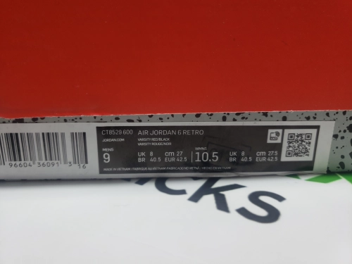 PK God Batch Air Jordan 6 Retro Toro Bravo CT8529-600 review 