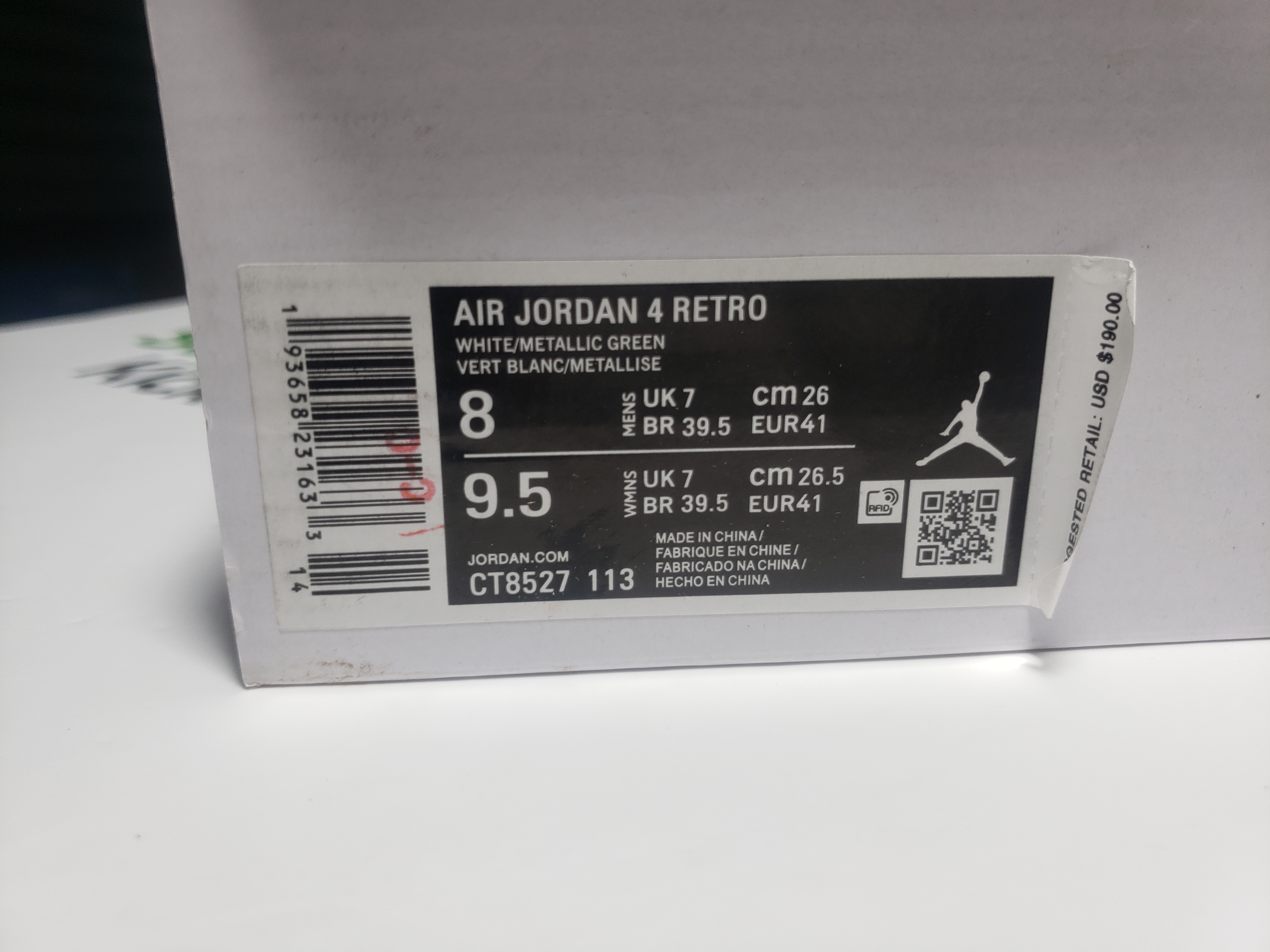 PK GodBatch Air Jordan 4 Retro Metallic Green CT8527-113 review Stockxkicks 00