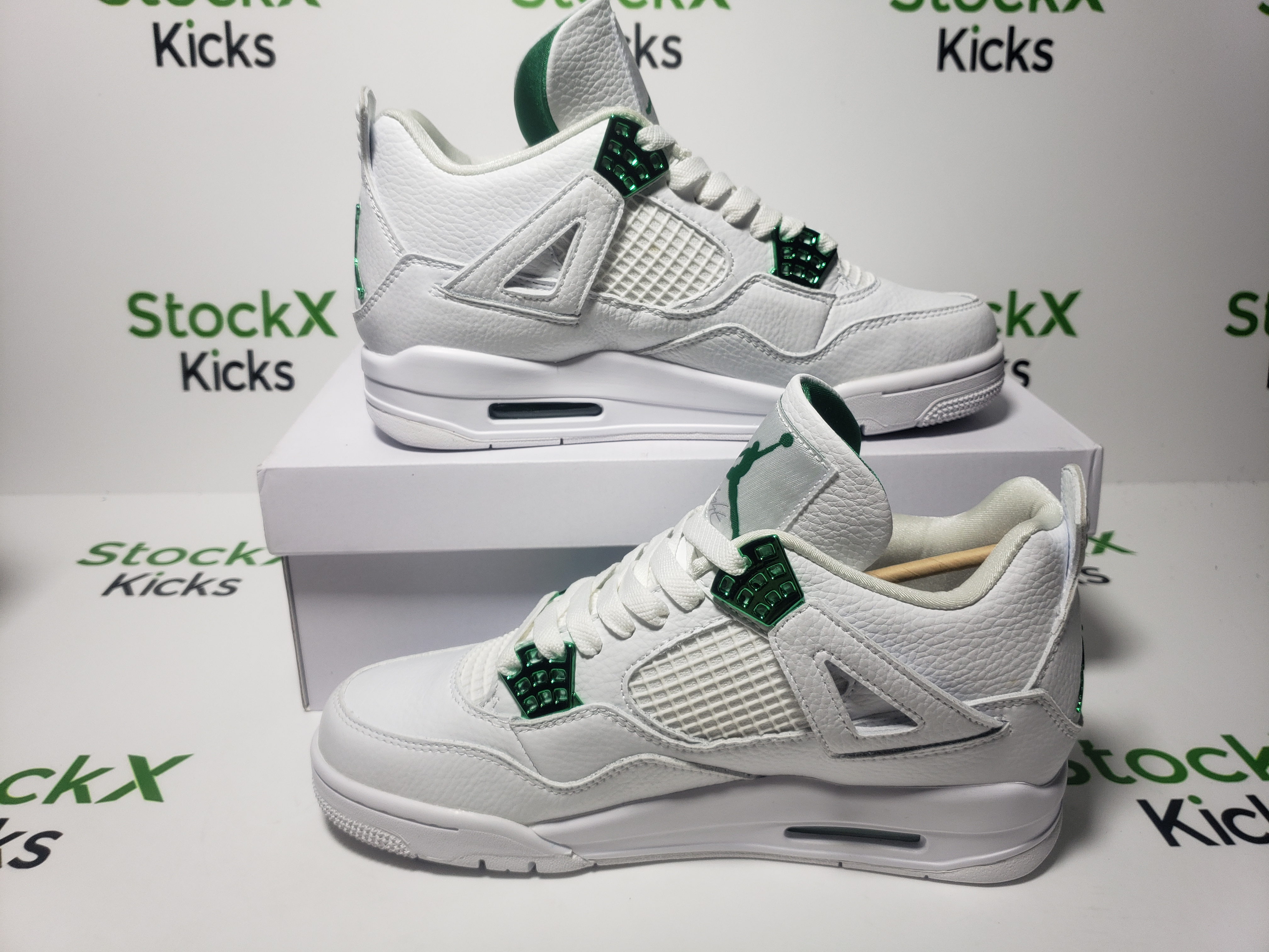 PK GodBatch Air Jordan 4 Retro Metallic Green CT8527-113 review Stockxkicks 06