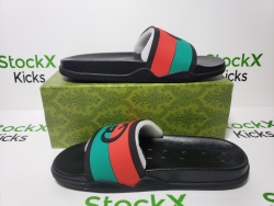Gucci Slide Interlocking G Black 655265 JFA00 8815 review Stockxkicks 07