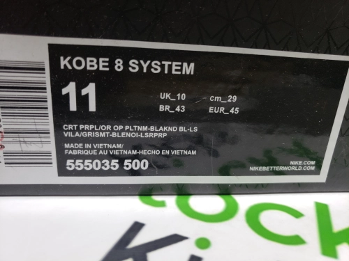 PK God Batch Nike Kobe 8 Playoffs Purple Platinum 555035-500 review 