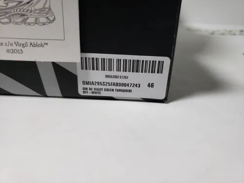 Off White Be Right Back Sneakers Turquoise Stone OMIA295S25 FAB00 47243 review 