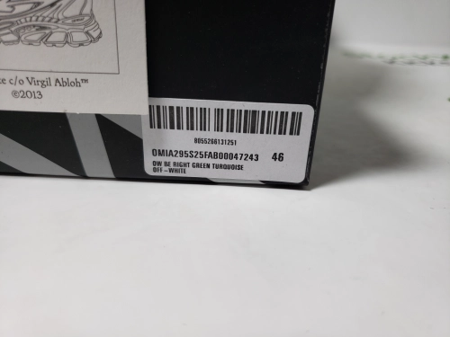 Off White Be Right Back Sneakers Turquoise Stone OMIA295S25 FAB00 47243 review 
