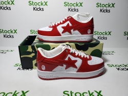 A Bathing Ape Bape Sta Patent Leather White Red (2023) 1170 191 022 review Stockxkicks 03