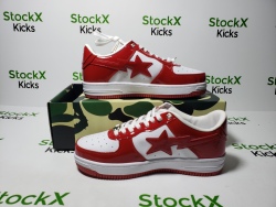 A Bathing Ape Bape Sta Patent Leather White Red (2023) 1170 191 022 review Stockxkicks 02