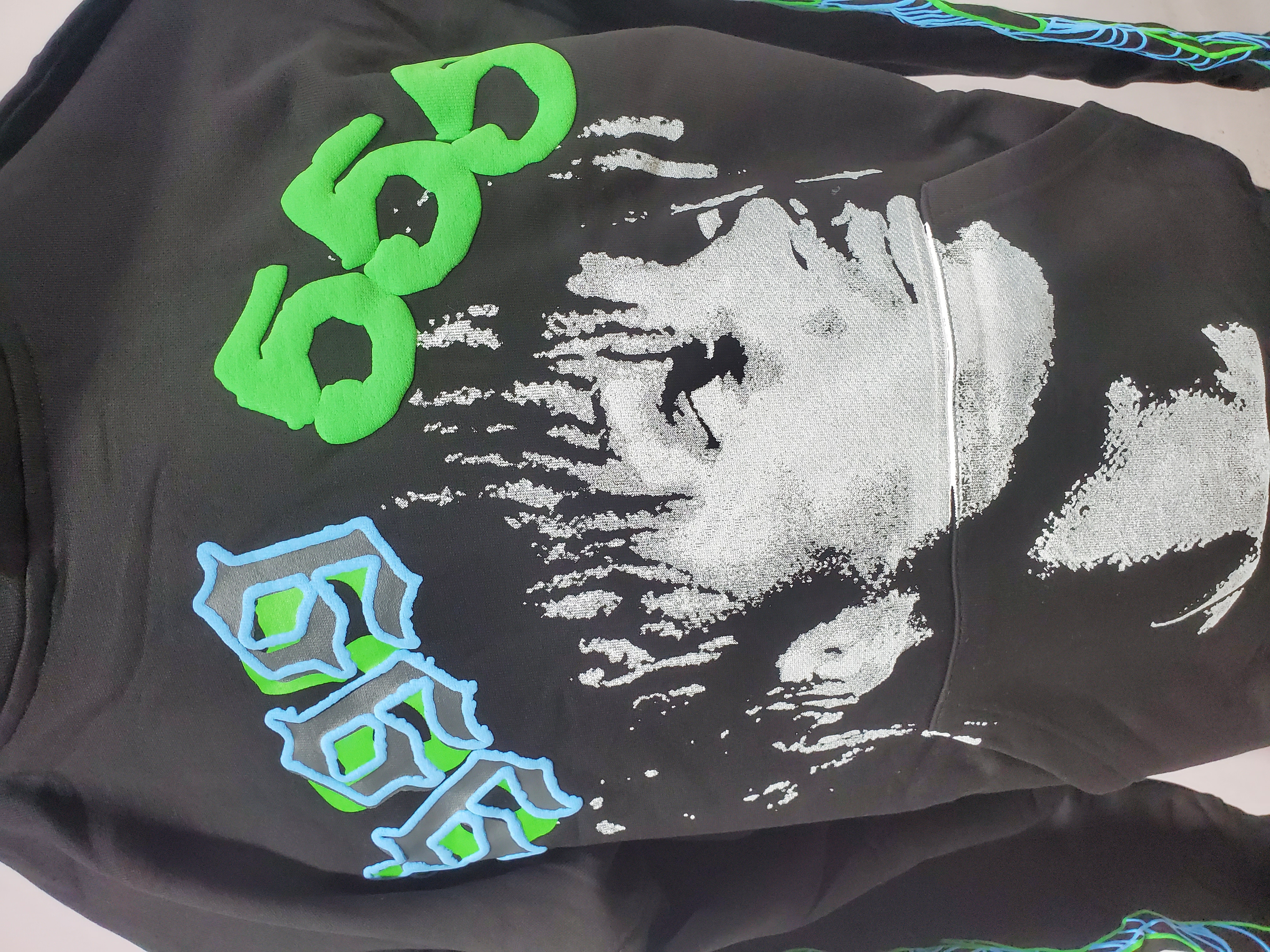 Sp5der X Juice Wrld 999 Hoodie Black review Stockxkicks 02