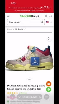PK God Batch Air Jordan 4 Retro Union Guava Ice DC9533-800 review NOI