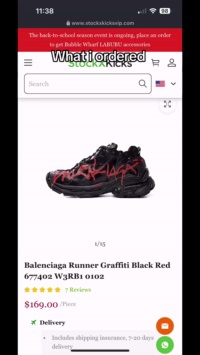 Balenciaga Runner Graffiti Black Red 677402 W3RB1 0102 review xam