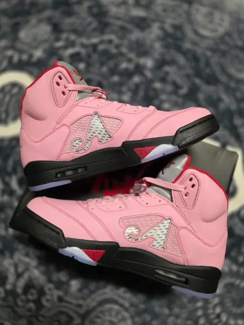 PK God Batch Air Jordan 5 Retro x Awake NY 'Arctic Pink' DV4982-600 review 