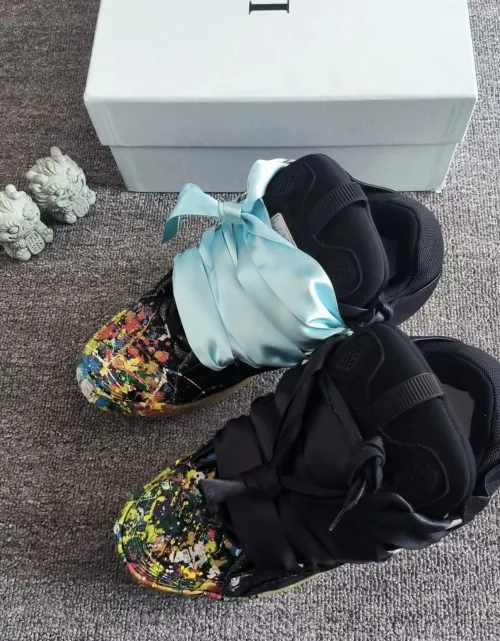 【Top PK God Batch】Lanvin Leather Curb Sneaker Gallery Dept. Black Multi PB FW-SKDK02-DRGD-P2210S1 review 