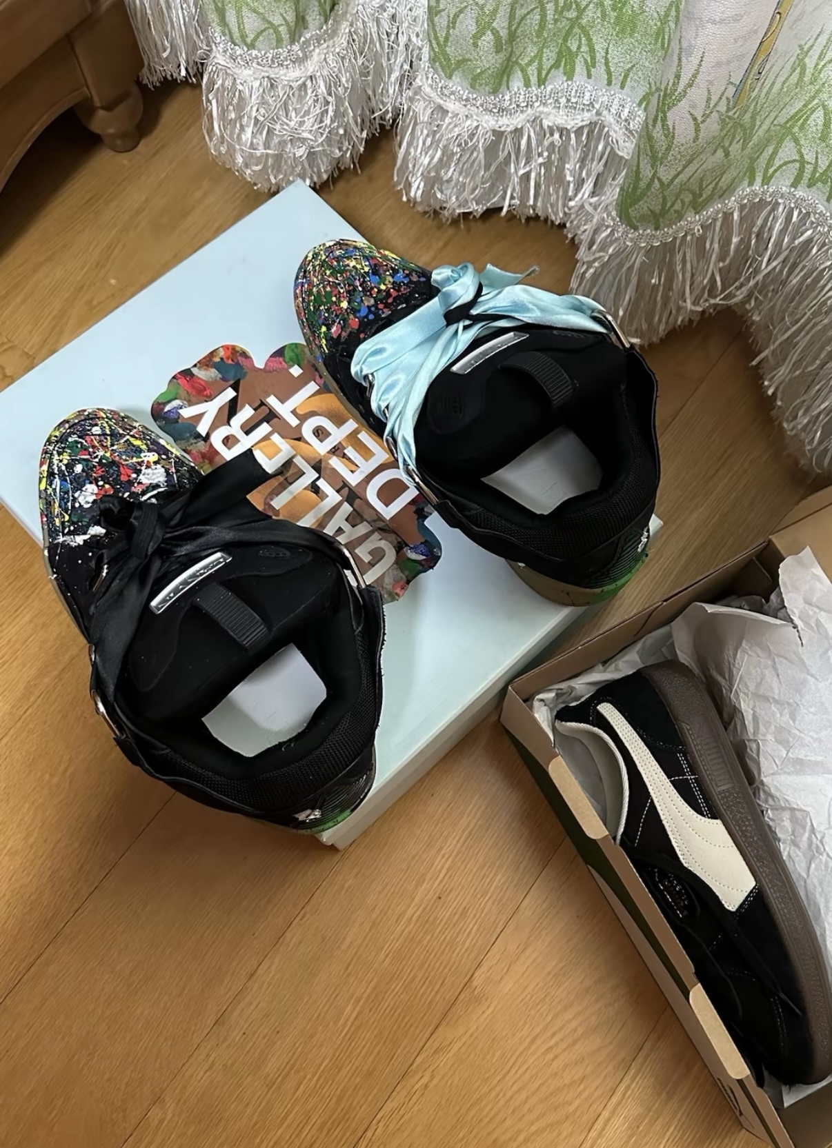 Lanvin Leather Curb Sneaker Gallery Dept. Black Multi PB FW-SKDK02-DRGD-P2210S1 review Miracle Walker