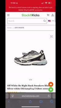 Off White Be Right Back Sneakers Blue Silver white OIIA295F24 FAB00 10001 review Unis