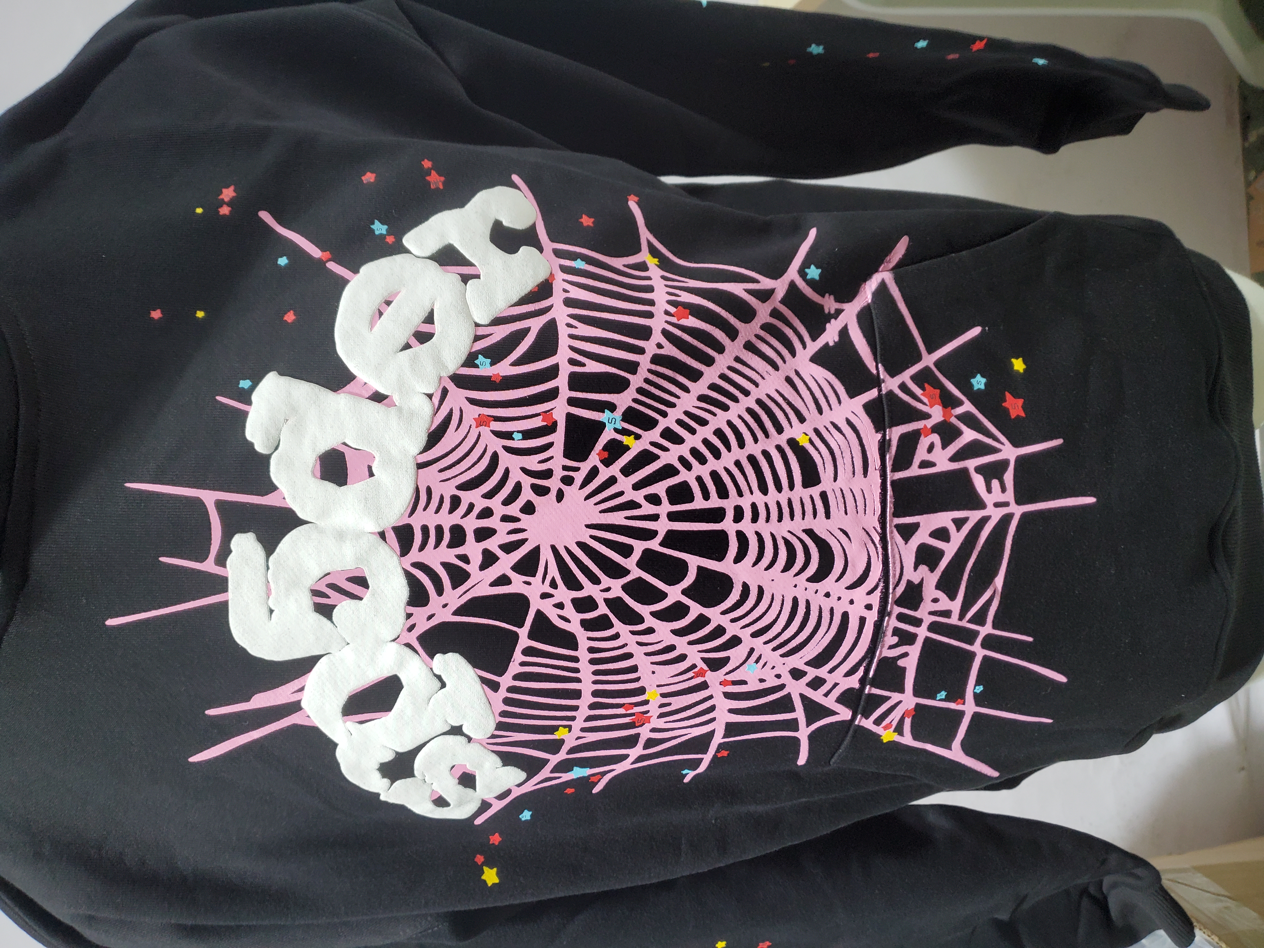 Black Sp5der Worldwide Tracksuit review Stockxkicks order QC photos are for reference only 02