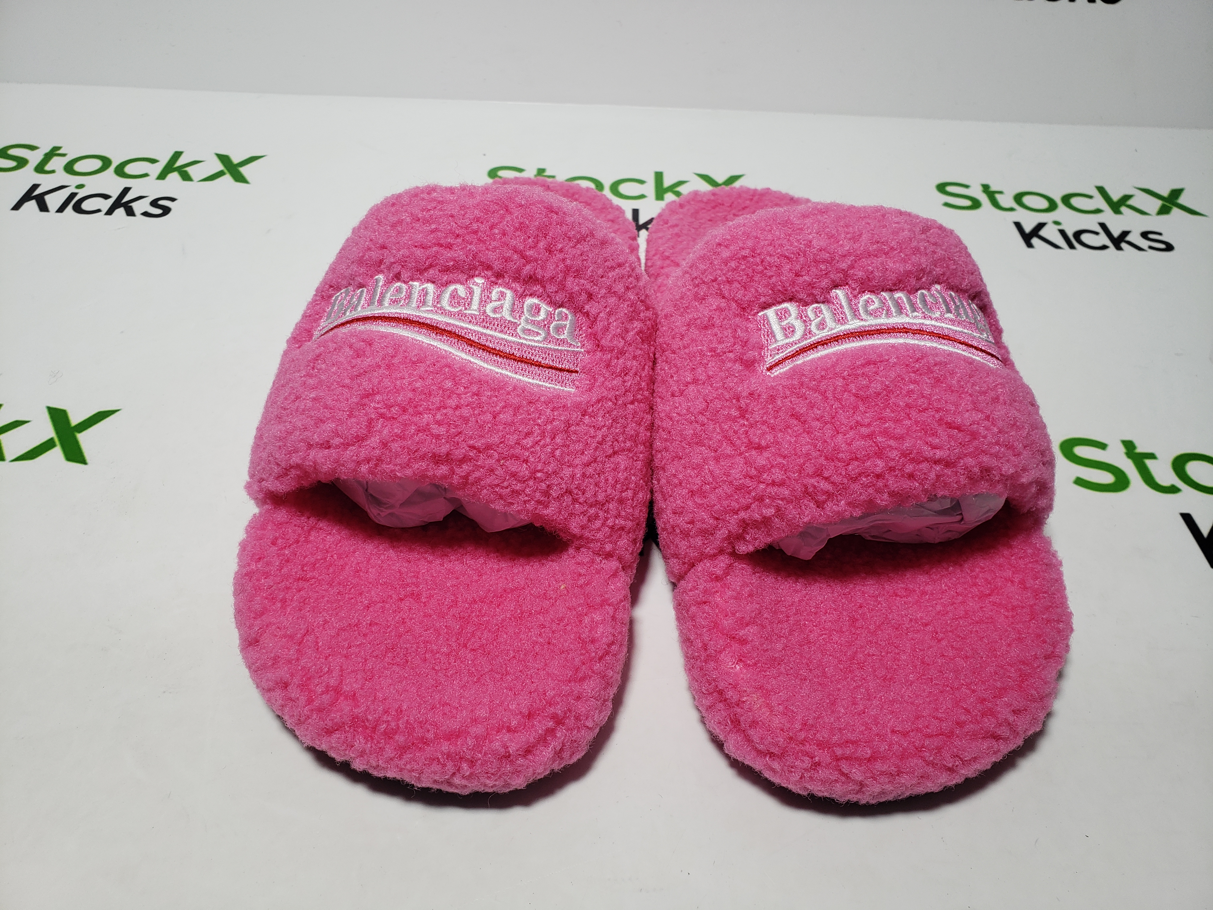 Balenciaga Furry Slide Pink CK 654261WBDZ05096（QC needs at least 5 days or more） review Stockxkicks 04
