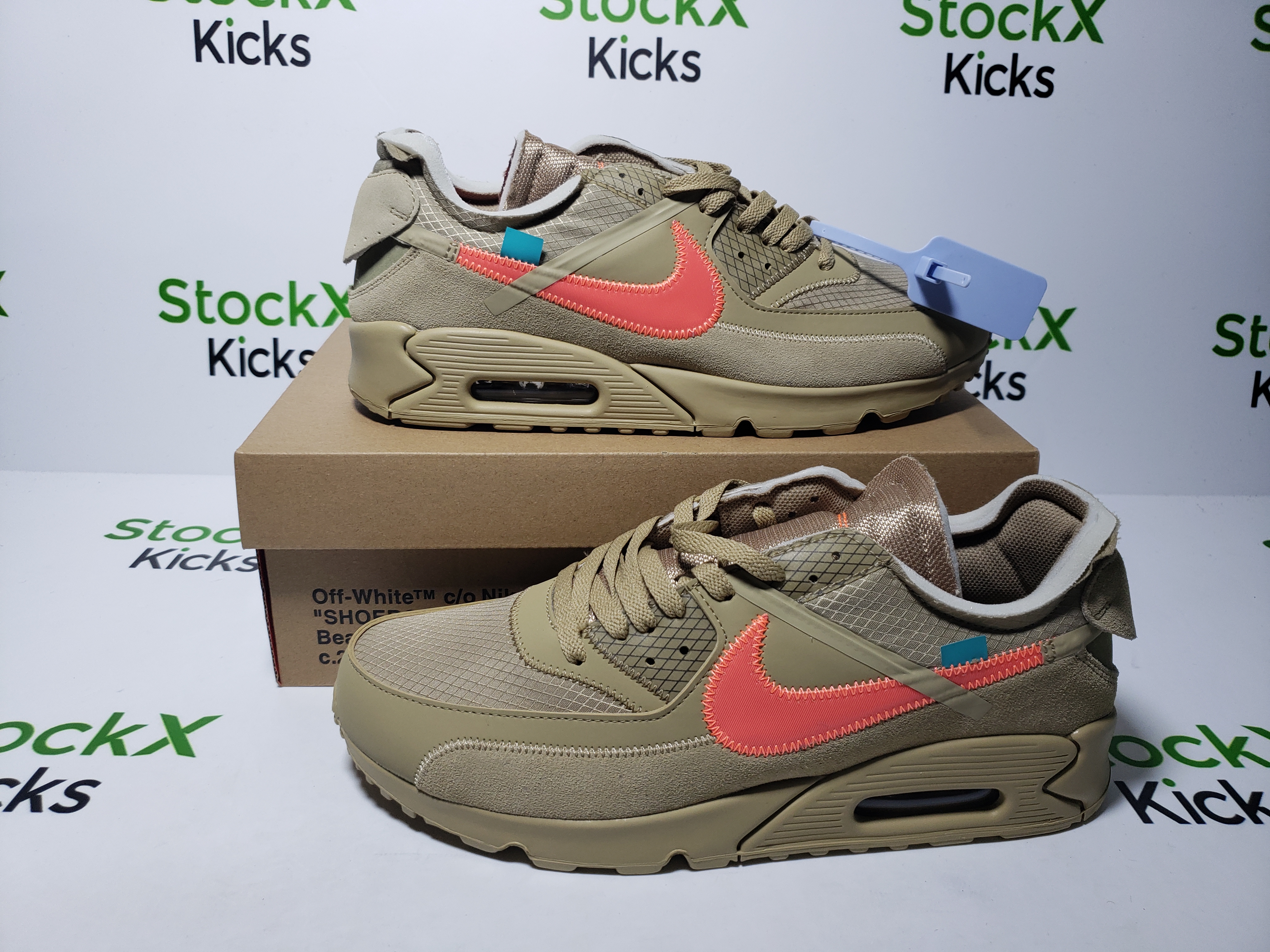Nike Air Max 90 OFF-WHITE Desert Ore AA7293-200 review Stockxkicks 01