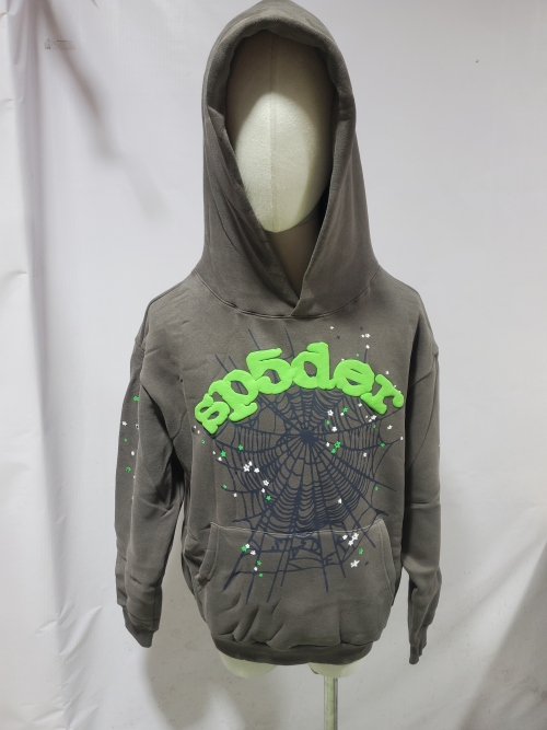 Sp5der Wait Web Hoodie Slate Grey review 