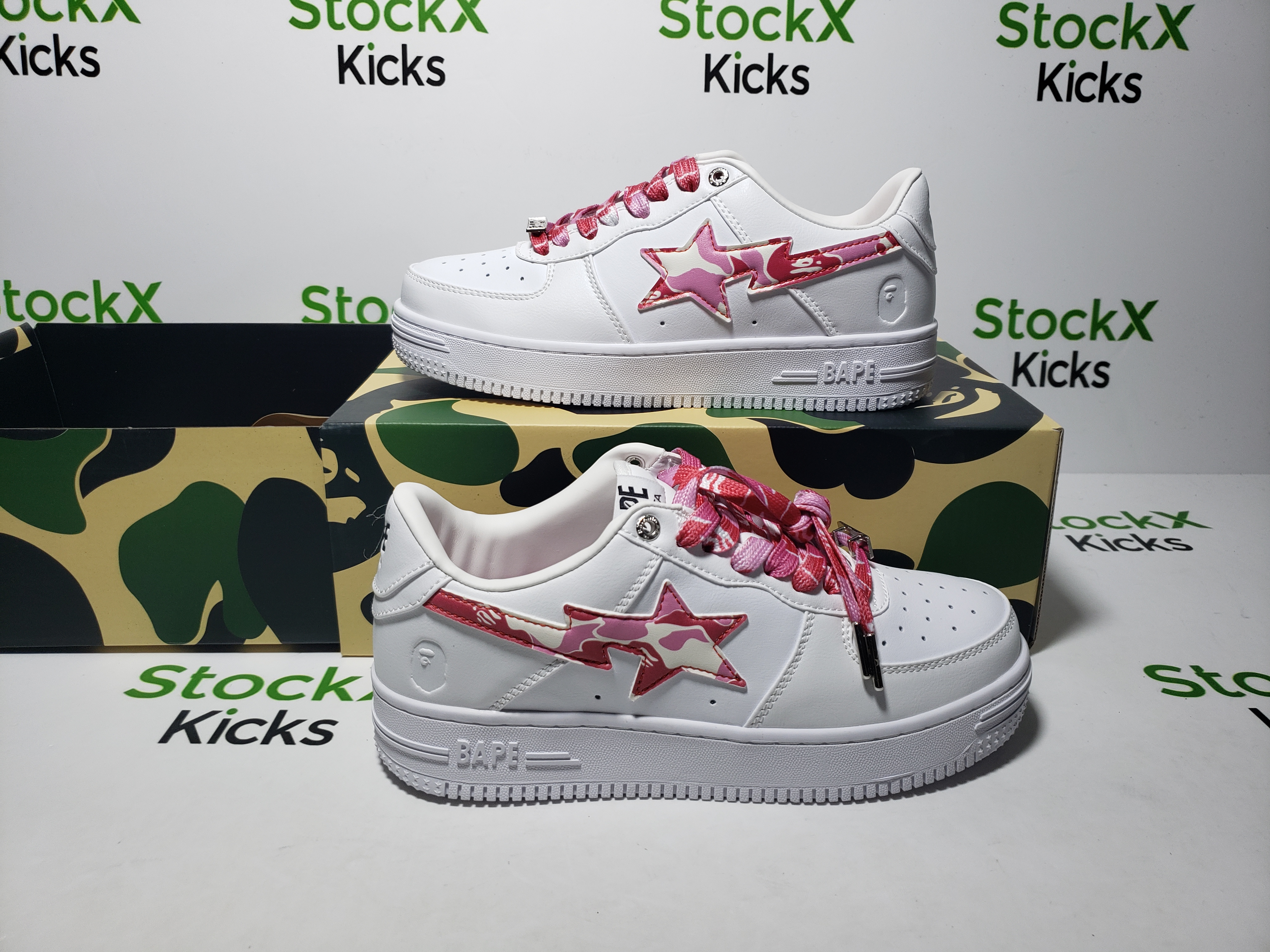 Bape Sta Low White Red Camouflage 1H20-191-045 review Stockxkicks 01