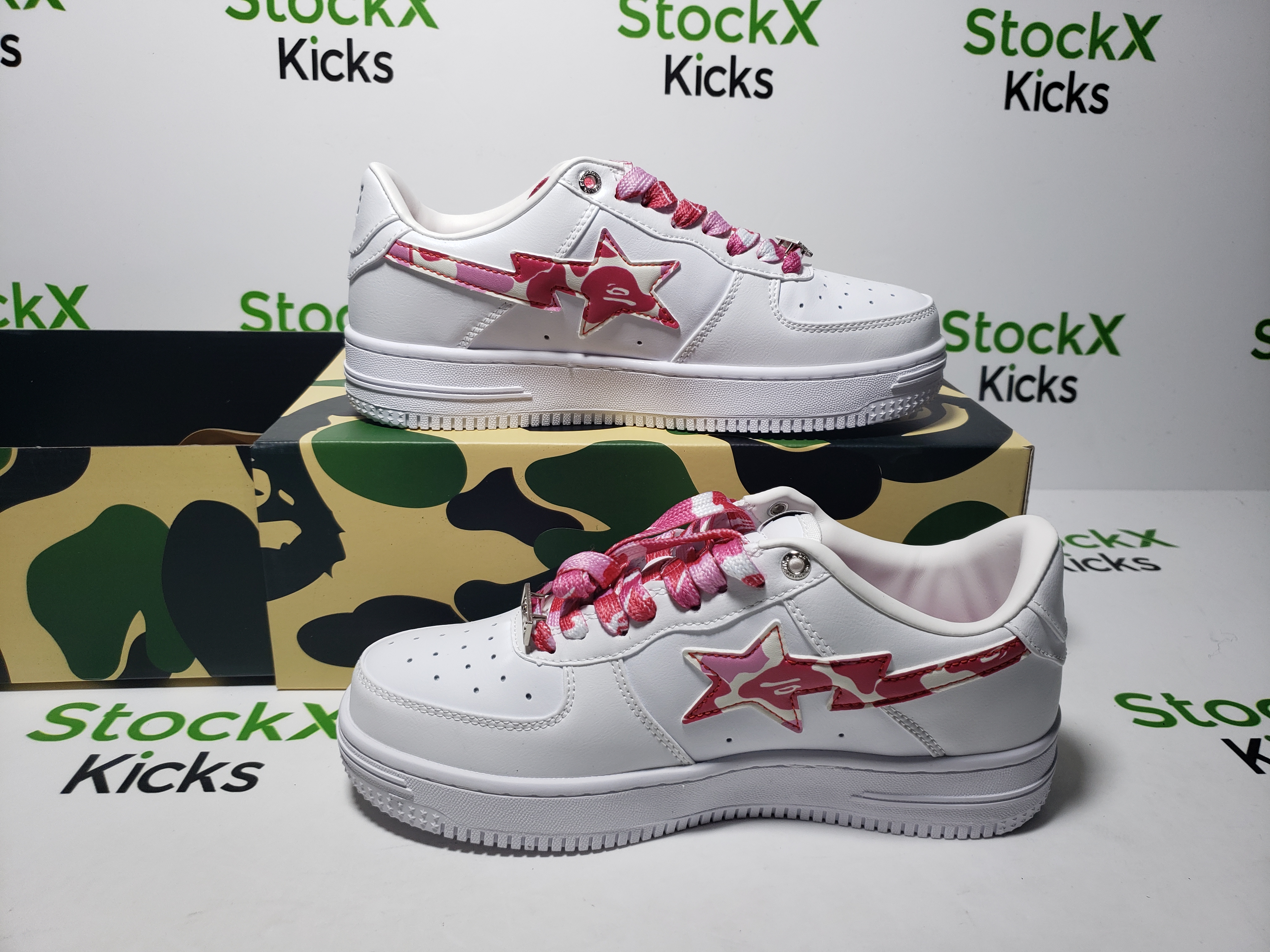 Bape Sta Low White Red Camouflage 1H20-191-045 review Stockxkicks 02