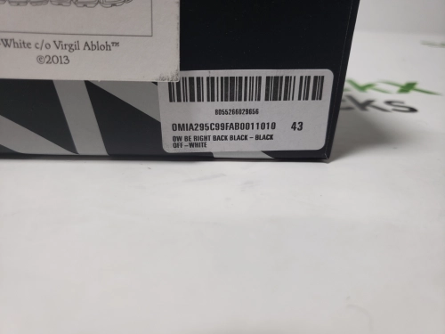 Off White Be Right Back Sneakers Black OMIA295C99 FAB00 11010 review 