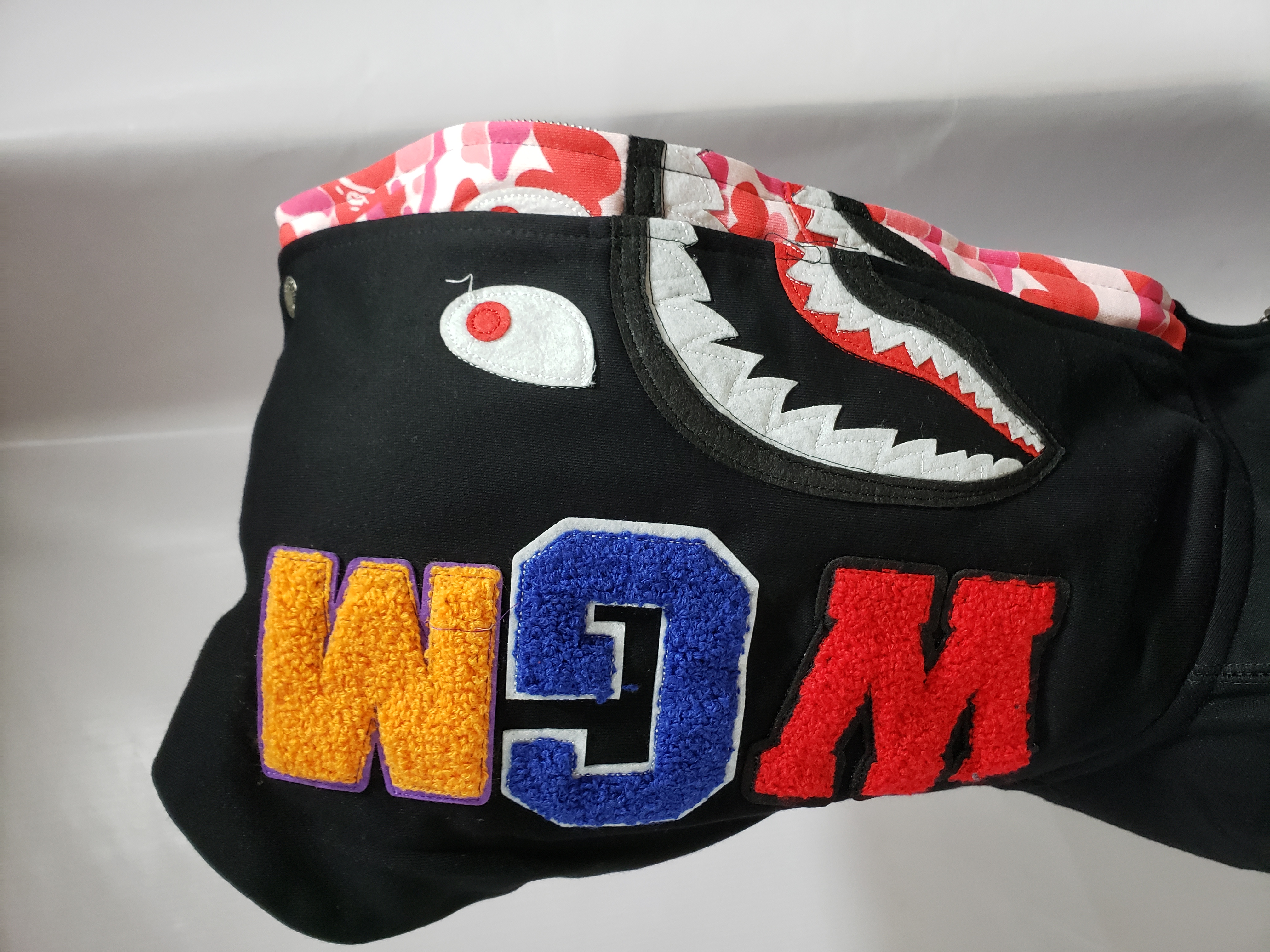 BAPE ABC Camo Shark Zip Hoodie Black Pink review Stockxkicks 01