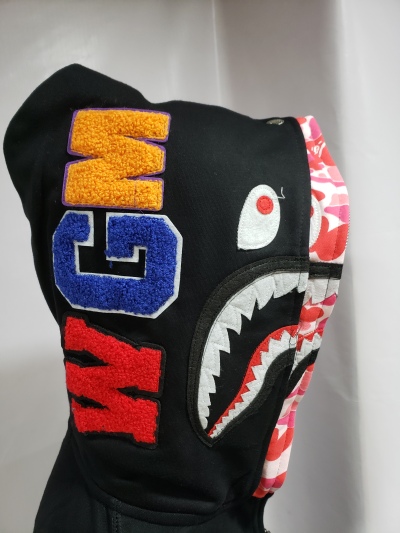BAPE ABC Camo Shark Zip Hoodie Black Pink review Stockxkicks 01