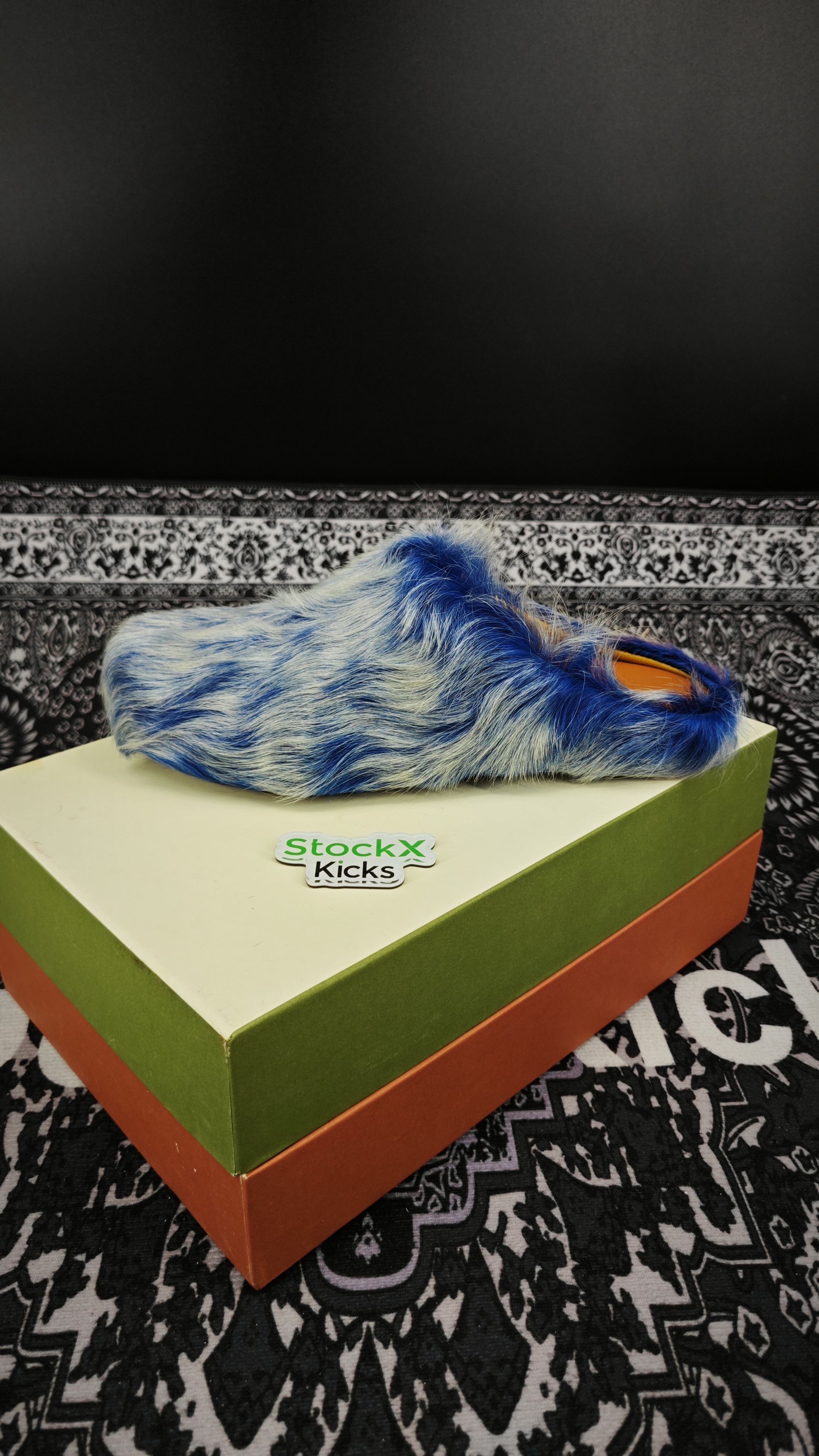 Marni Long-hair Calfskin Fussbett Tie Dye White Blue review Stockxkicks 03