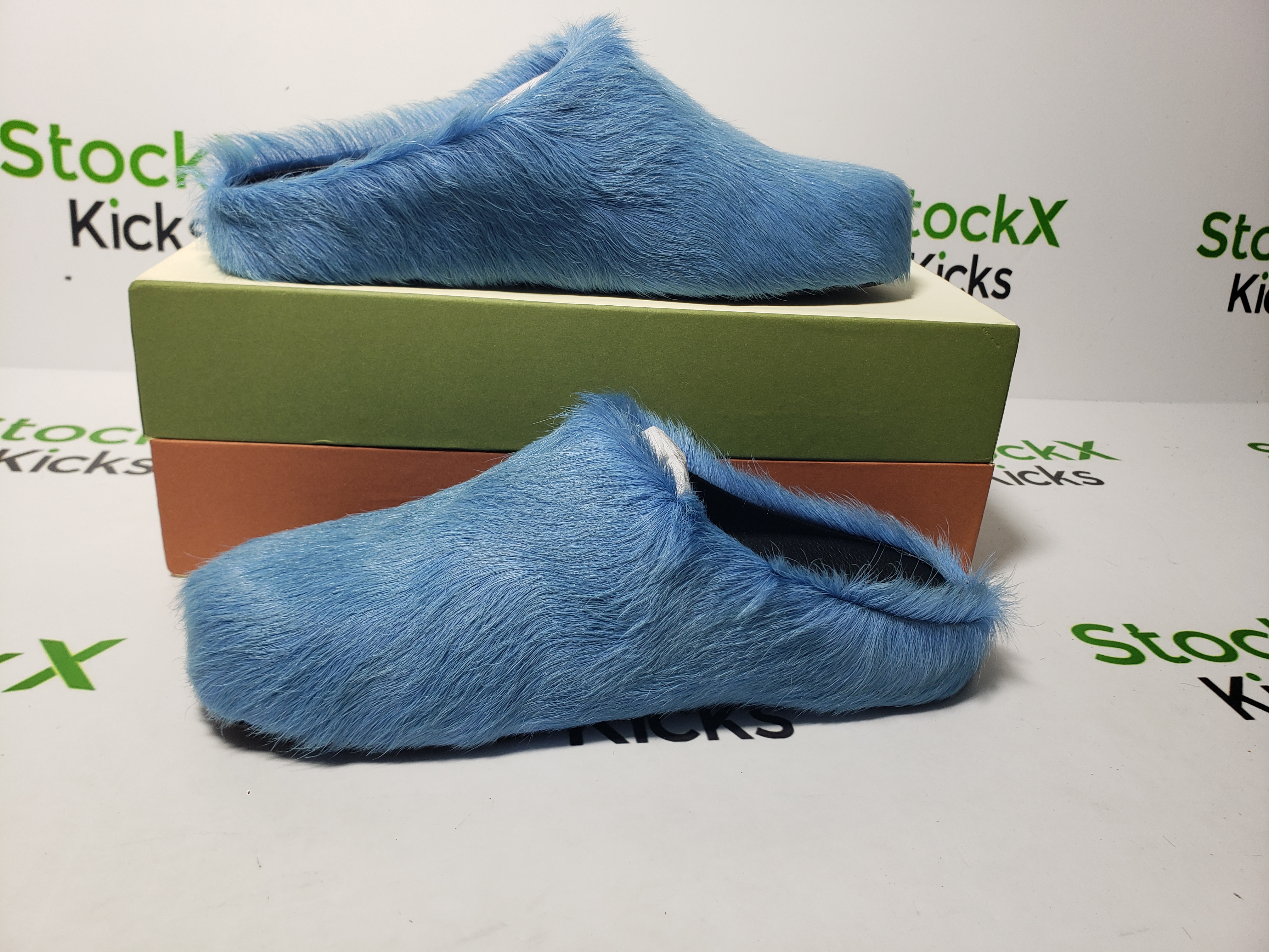Marni Long-hair Calfskin Fussbett Sabot Blue SBMR000600P412200B50 review Stockxkicks 02