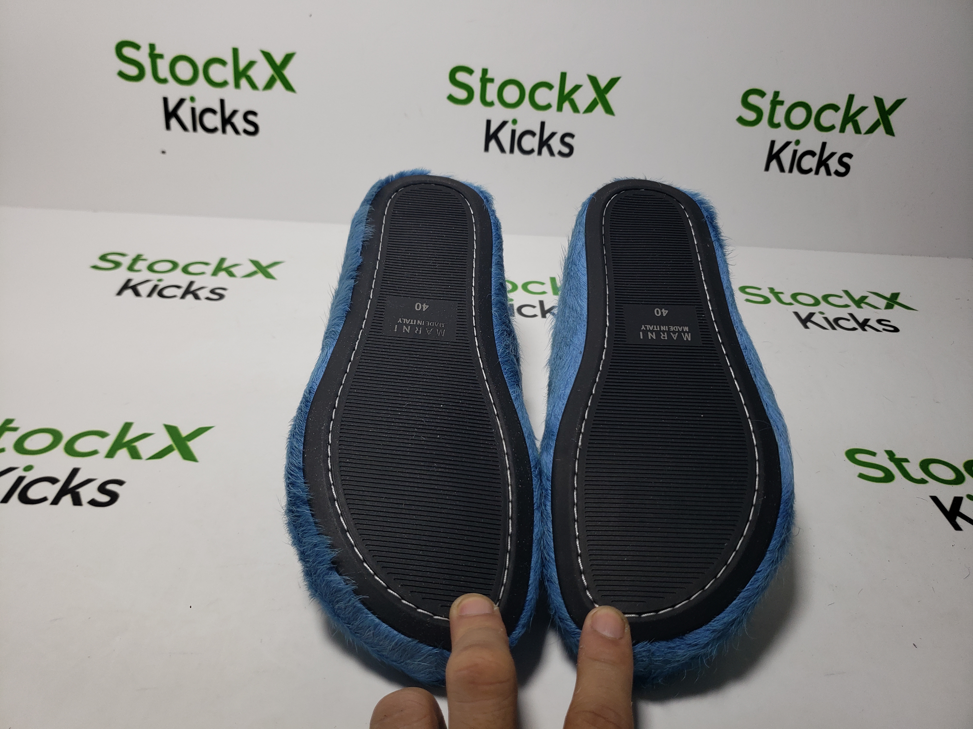 Marni Long-hair Calfskin Fussbett Sabot Blue SBMR000600P412200B50 review Stockxkicks 05