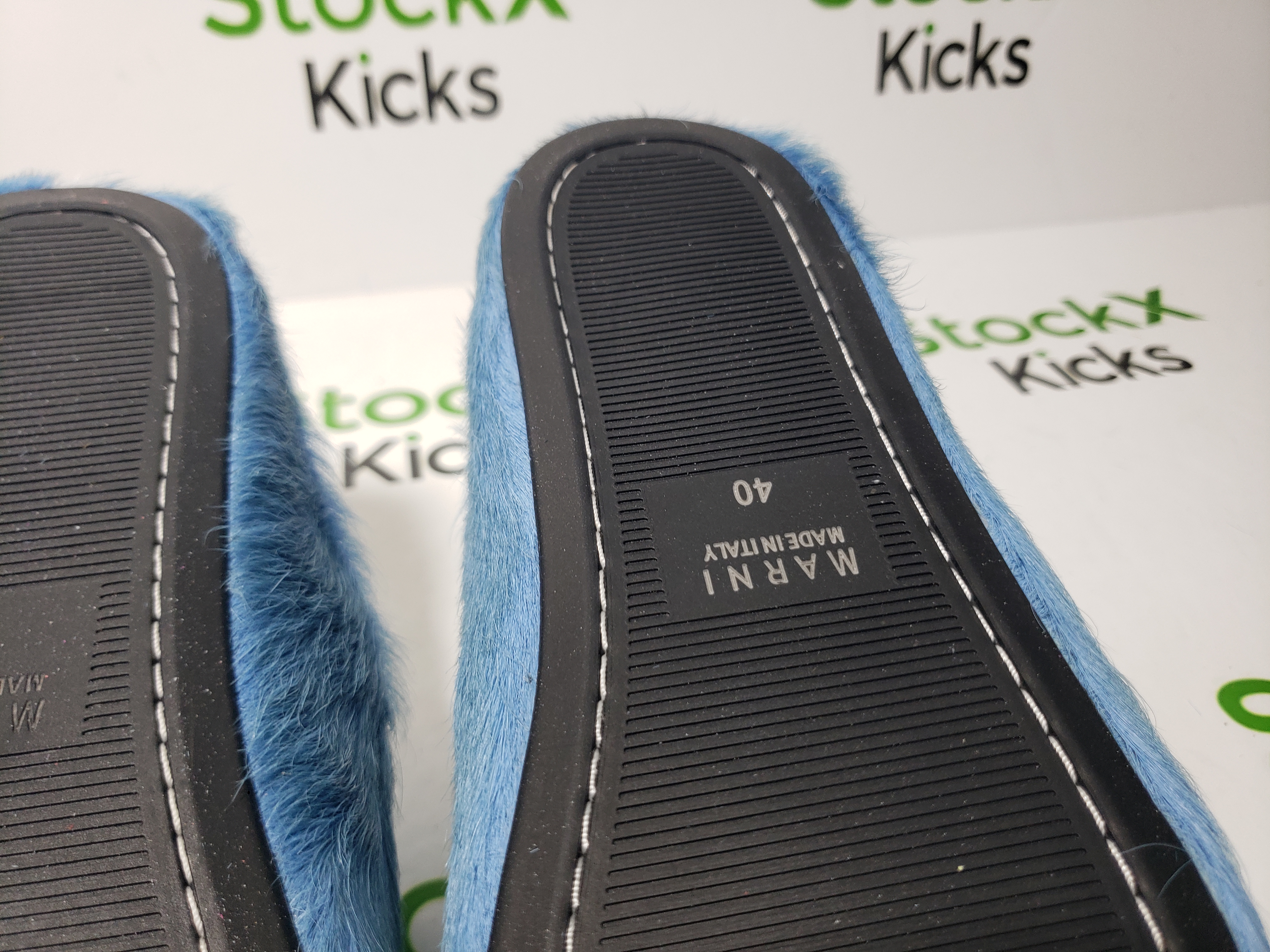 Marni Long-hair Calfskin Fussbett Sabot Blue SBMR000600P412200B50 review Stockxkicks 06